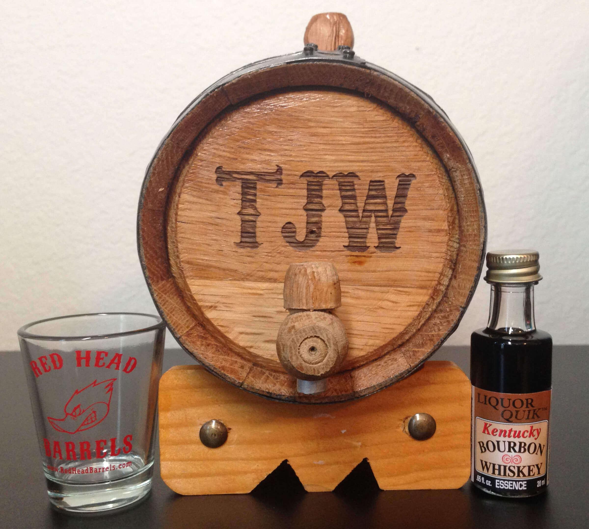 Groomsmen Cigar and Bootleg Kit Package Red Head Oak Barrels Aging