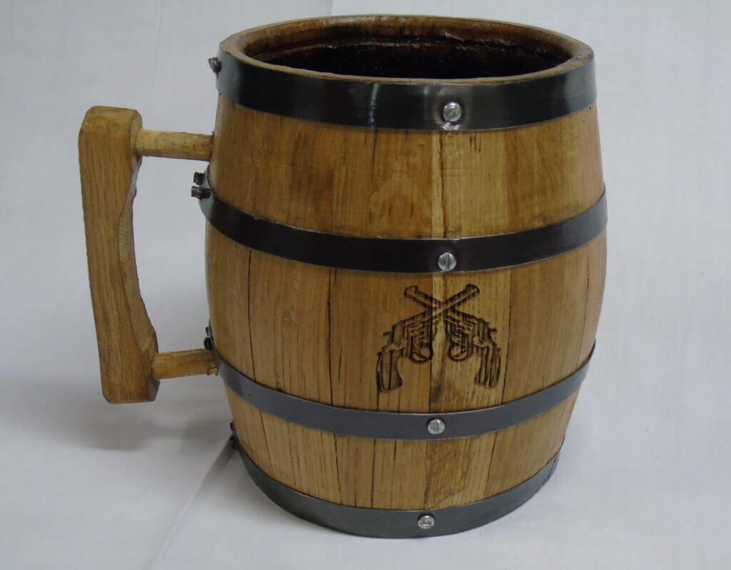 barrel mug engraved Red Head Oak Barrels Aging Rum, Whiskey