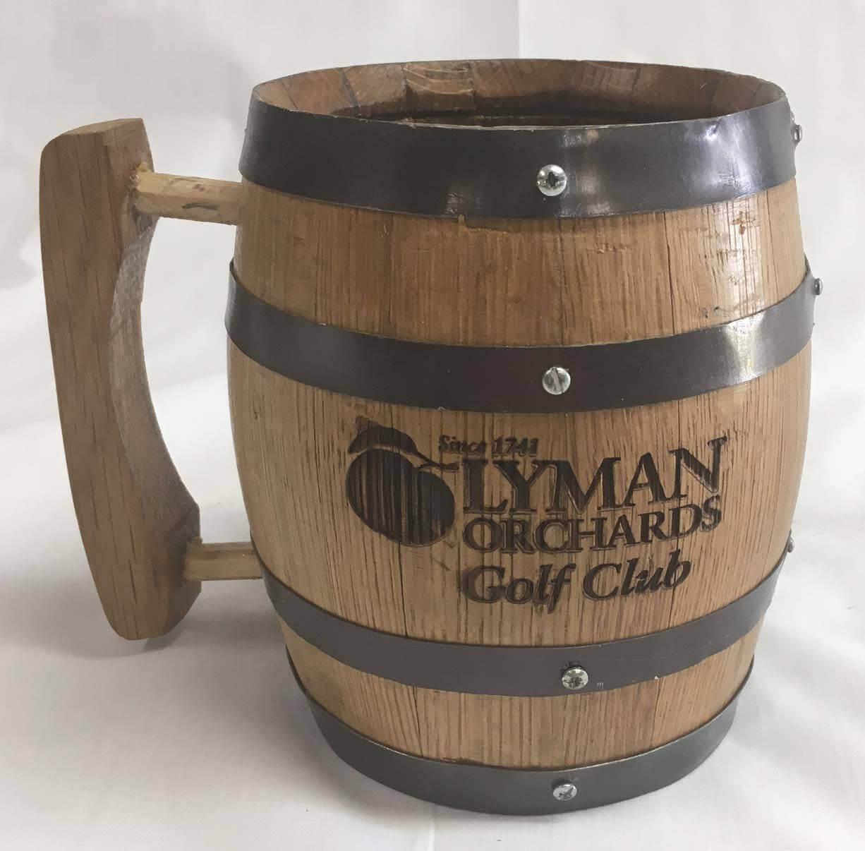 engraved barrel mug Red Head Oak Barrels Aging Rum, Whiskey