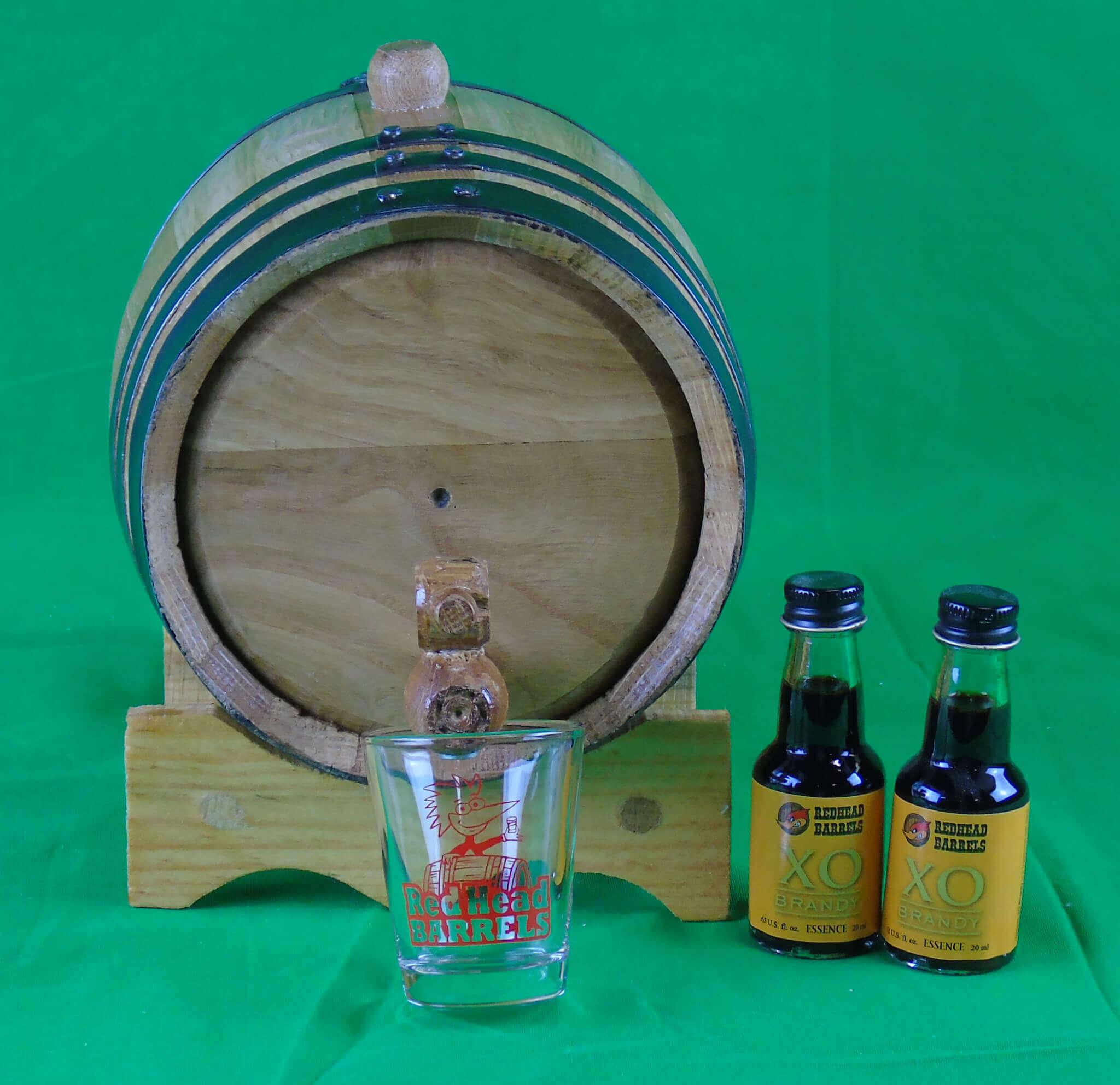 2 Liter Brandy Liquor Flavoring Kit Red Head Oak Barrels Aging Rum