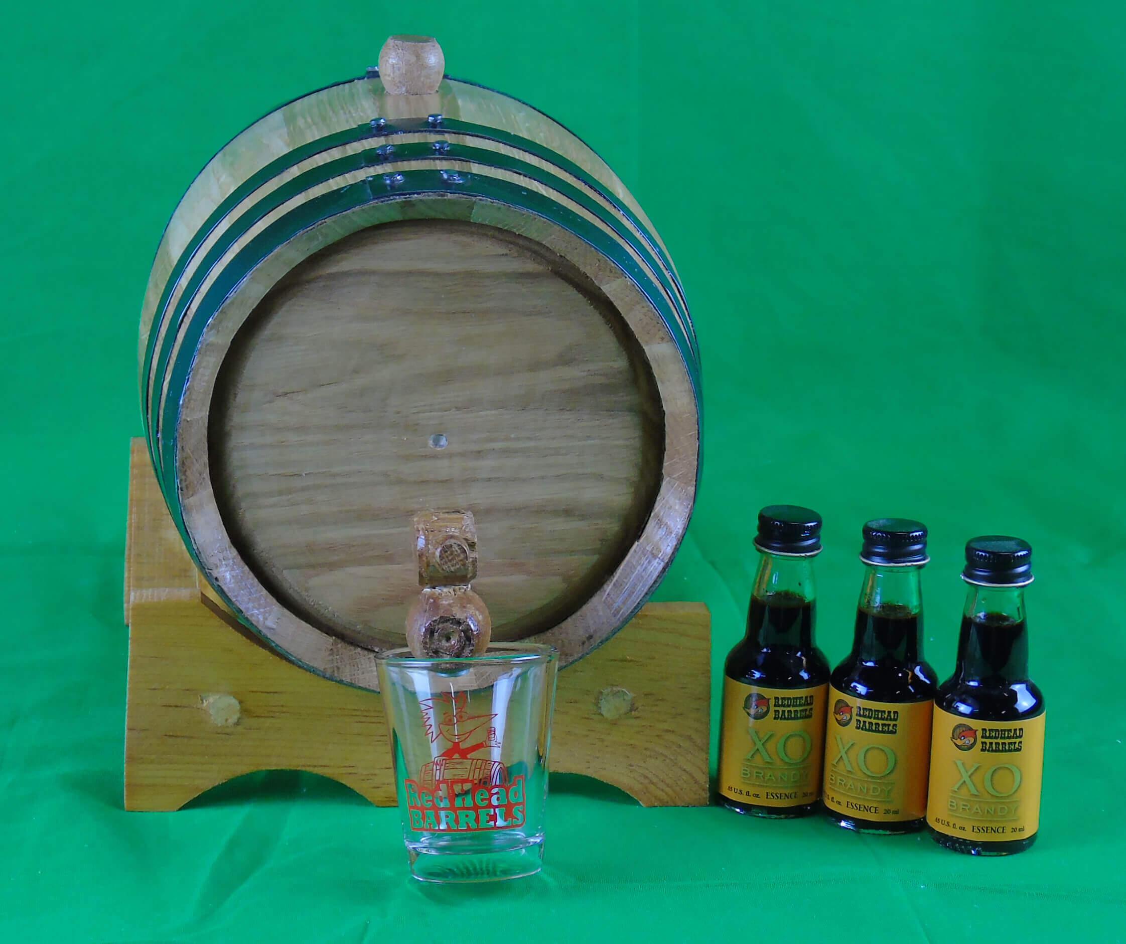 3 Liter Brandy Liquor Flavoring Kit Red Head Oak Barrels Aging Rum