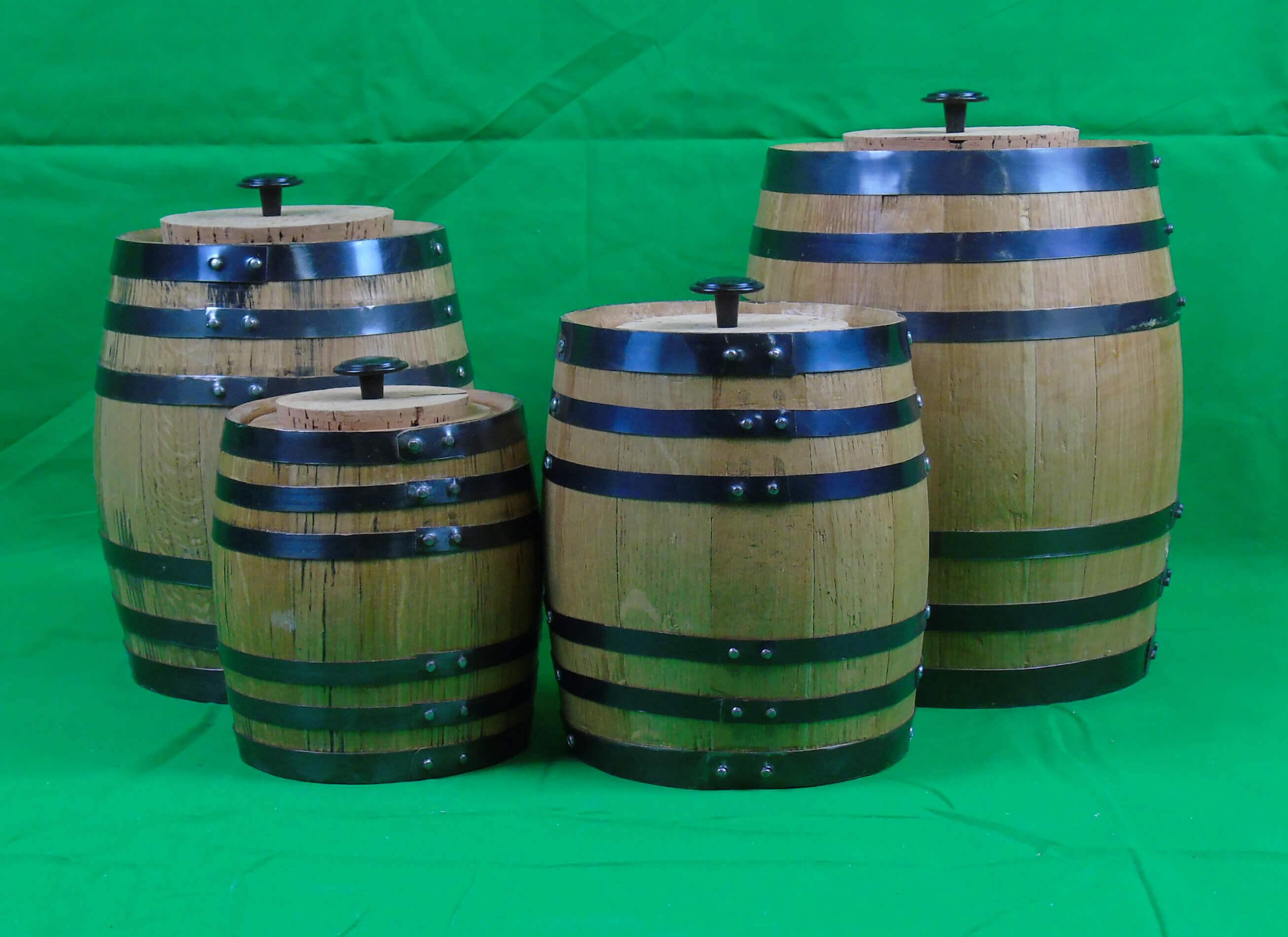 Oak Barrel Canister Set front Red Head Oak Barrels Aging Rum