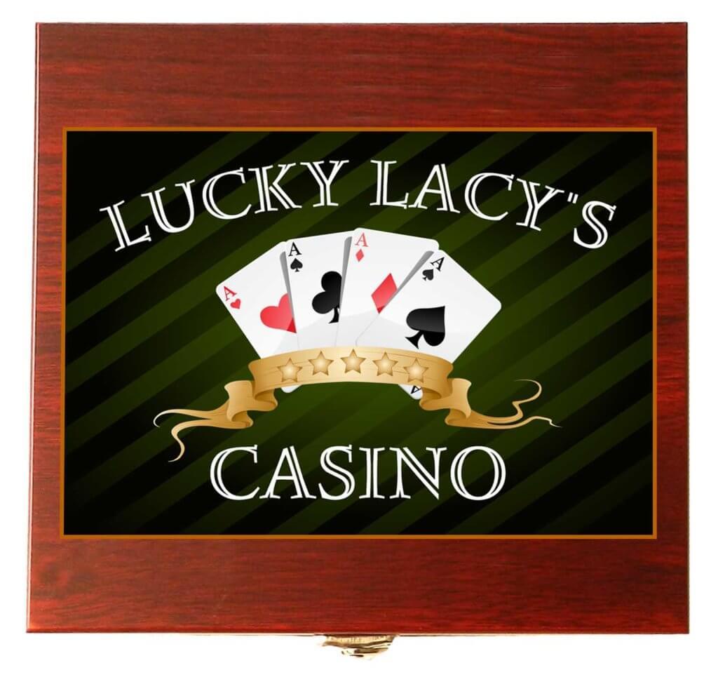 casino flask card dice gift set Red Head Oak Barrels Aging Rum