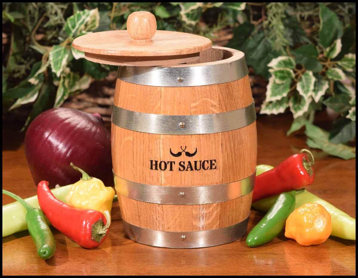 hot sauce aging barrel Red Head Oak Barrels Aging Rum, Whiskey
