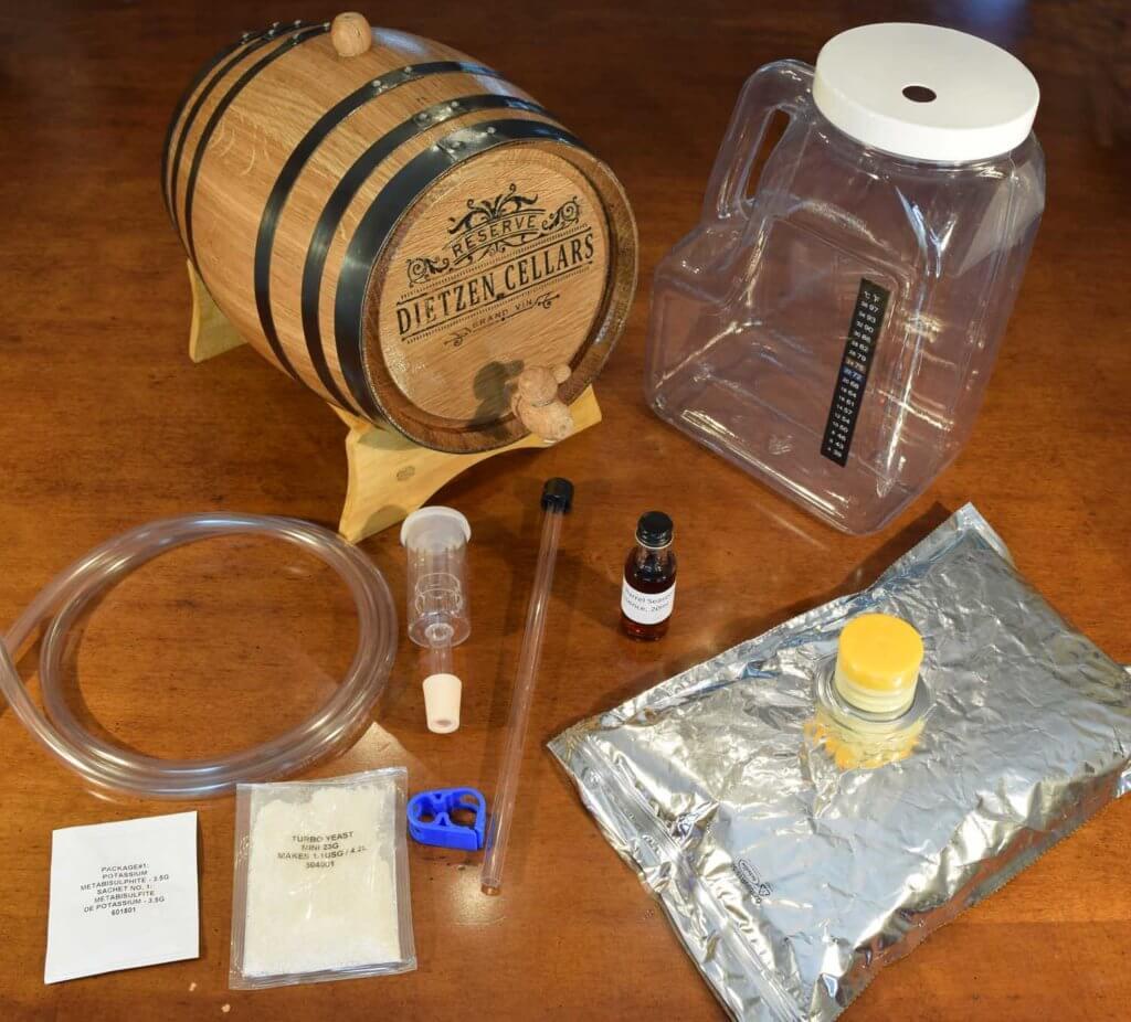 included with wine making kit engraved Red Head Oak Barrels Aging