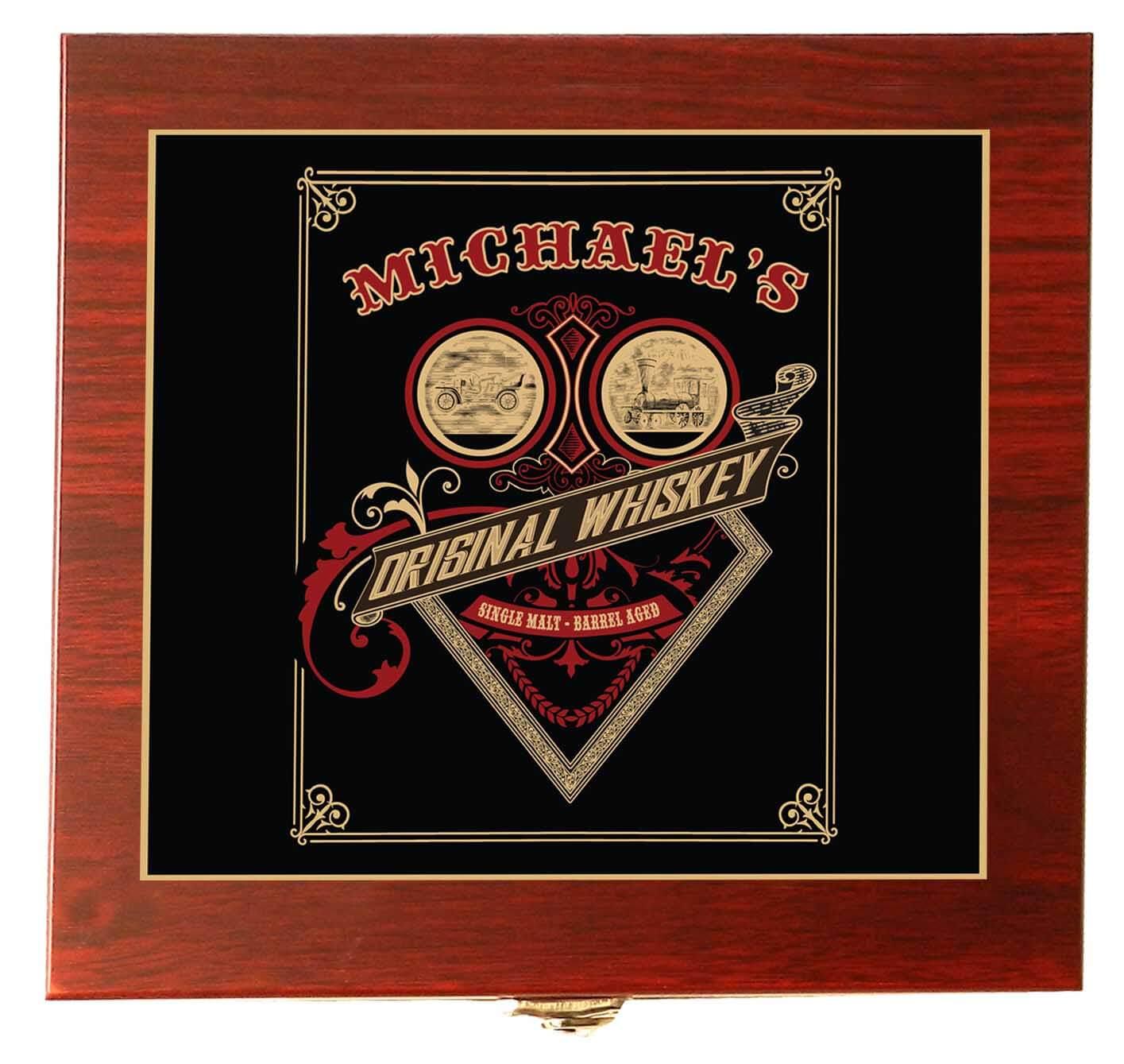 whiskey card gift set Red Head Oak Barrels Aging Rum, Whiskey