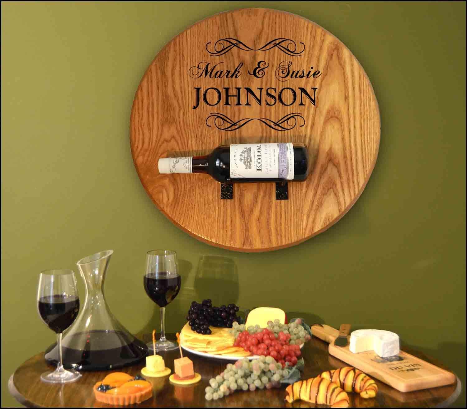 B502 barrel head bottle holder Red Head Oak Barrels Aging Rum